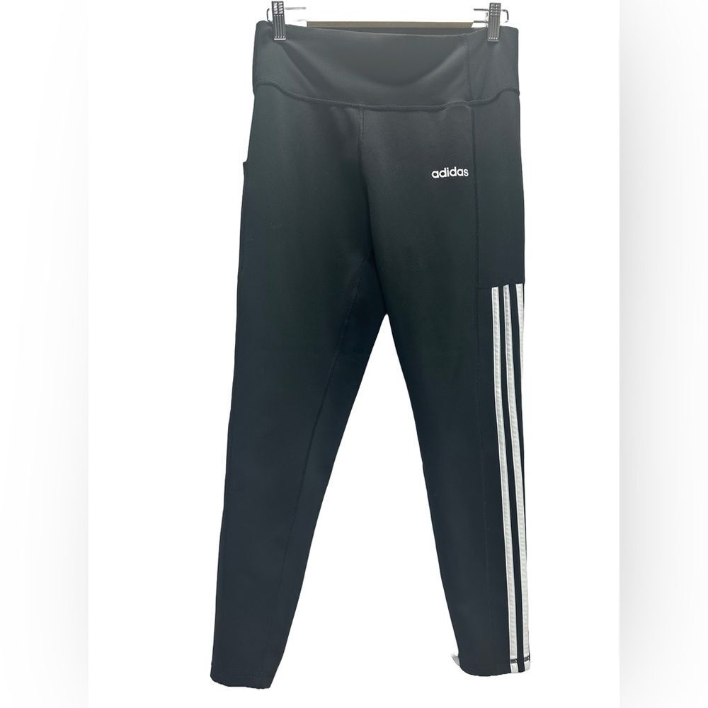 Adidas Black Tri Stripe Track Jogger Pants Size L